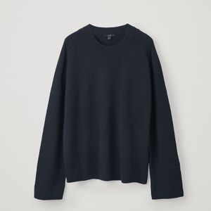 COS cashmere sweater with rib detail NWT